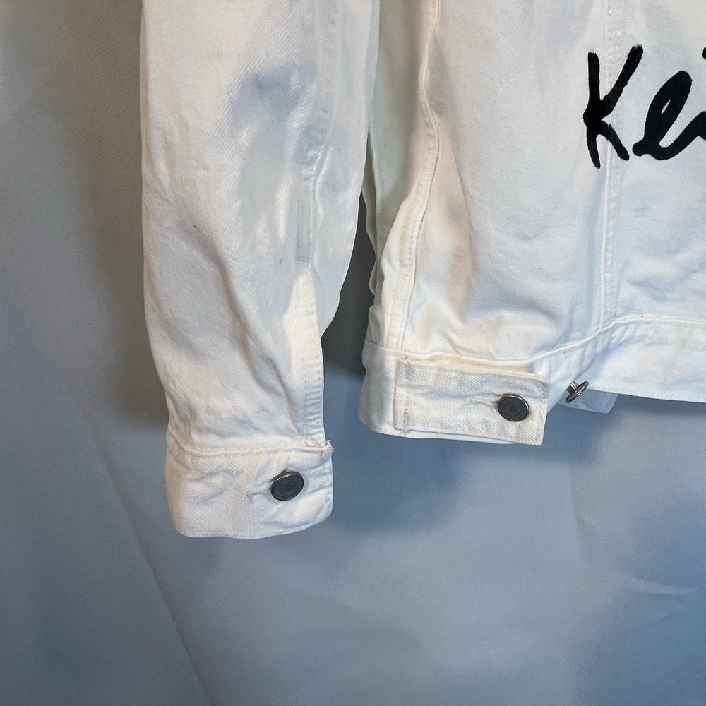Keith Haring Jacket H&M Limited Edition Mens Size Small Denim Relaxed White - Picture 4 of 14
